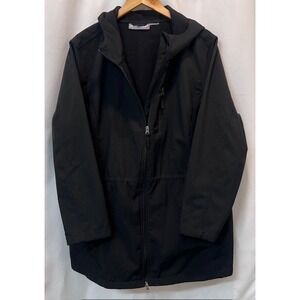 Free Tech Softshell Hooded Water Resistant Jacket Womens Size 3X Sleek Black